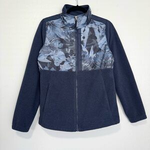 The North Face 200 Tundra Denali Fleece Blue Floral‎ Camo Jacket Women's Medium